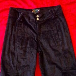DOLLSKILL DELIA'S BLACK CORDUROY CARGO PANTS SMALL